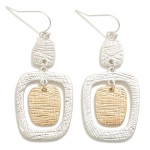 Wholesale simple Textured Nesting Geometric Drop Earring L