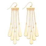 Chain Link And Teardrop Tassel Drop Earrings

- Approximately 3" L