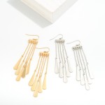 Wholesale chain Link Teardrop Tassel Drop Earrings L