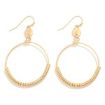 Dainty Circular Drop Earring With Coil Detail

- Approximately 2.25" L