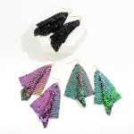 Wholesale chromatic Metal Mesh Drop Earring L