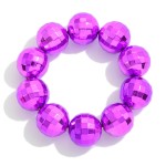 Wholesale chunky Disco Beaded Stretch Bracelet D