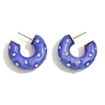 Wholesale chunky Acetate Hoop Rhinestone Details D