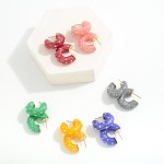 Wholesale chunky Acetate Hoop Rhinestone Details D