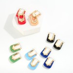 Wholesale marbled Poly Resin Drop Hoop Earring L