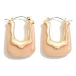 Marbled Poly Resin Drop Hoop Earring

- Approximately 1.25" L