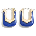 Wholesale marbled Poly Resin Drop Hoop Earring L