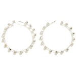 Wholesale basic Metal Wire Hoop Earrings Rhinestone Details D