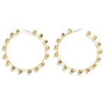 Wholesale basic Metal Wire Hoop Earrings Rhinestone Details D