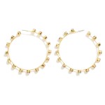 Wholesale basic Metal Wire Hoop Earrings Rhinestone Details D
