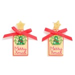 Wholesale acrylic Glitter Merry Xmas Drop Earring L