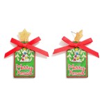 Acrylic Glitter Merry Xmas Drop Earring

- Approximately 2.75"L