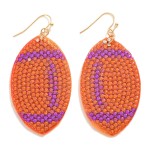 Wholesale rhinestone Studded Football Drop Earrings L
