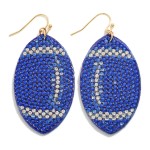 Wholesale rhinestone Studded Football Drop Earrings L