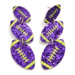 Wholesale glitter Waterfall Football Drop Earrings L