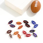 Wholesale glitter Football Stud Earrings L