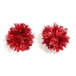 Wholesale tinsel Pom Pom Stud Earring L