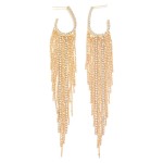 Wholesale dainty Metal Tassel Drop Earring L
