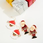 Wholesale gold Santa Claus Drop Earrings Zinc Alloy Lead Nickel Free L