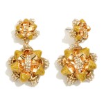 Wholesale glitter Christmas Bow Drop Earrings Rhinestone Accents Zinc Alloy Lead