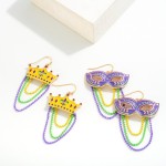 Wholesale mardi Gras Masqarade Mask Beaded Tassel Detail L Hypoallergenic Titani