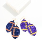 Glitter Football Drop Earrings 

- Approximately 2.25" L