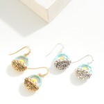 Metal Easter Egg Basket Drop Earrings

- Approximately 1.25" L