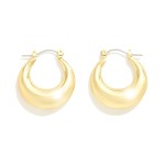 Wholesale simple Tapered Huggie Hoop Earring L