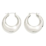 Wholesale hollow Tapered Metal Hoop Earring L