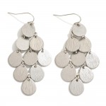 Wholesale etched Metallic Drop Chandelier Earrings L