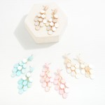 Wholesale pearlescent Disc Chandelier Drop Earring L