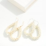 Wholesale pearl Wrapped Teardrop Drop Earrings L