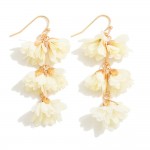 Wholesale metal Link Drop Earrings Lace Flowers L