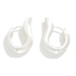 Wholesale metal Hinged Huggie Hoop Earrings Curl D