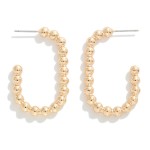 Wholesale fuzed Metal Bead Stretched Hoop Earrings L
