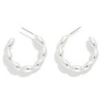 Wholesale metal Bubble Bead Hoop Earring L