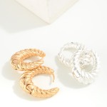 Wholesale metal Hinged Croissant Huggie Hoop Earring L