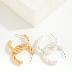 Wholesale triple Strand Twisted Metal Drop Hoop Earring L