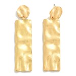 Wholesale hammered Metal Bar Drop Earrings L