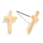 Dainty Metal Cross Stud Earrings

- Approximately .5" L