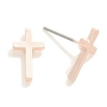 Wholesale dainty Metal Cross Stud Earrings L