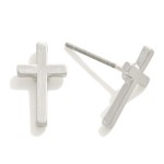 Dainty Metal Cross Stud Earrings

- Approximately .5" L