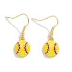 Enamel Sports Ball Drop Earrings

- Approximately 1" L