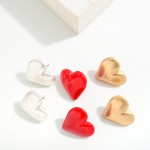 Wholesale oversized Heart Stud Earrings W