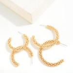 Wholesale metal Popcorn Chain Hoop Earrings D