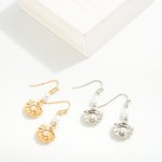 Wholesale clam Drop Earring Pearl Accents L