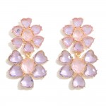 Wholesale heart Glass Crystal Drop Earrings L