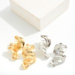 Wholesale metal Leaves Post Drop Earrings L