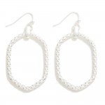 Wholesale metal Diamond Dimpled Drop Earring L