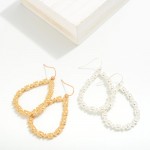 Wholesale textured Metal Teardrop Earrings L